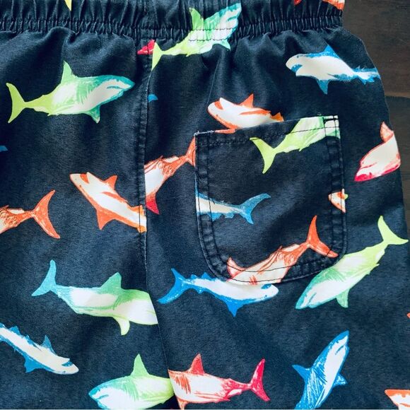 Wonder Nation Toddler/Little Kids Shark Graphic Print Swim Trunk Shorts | XS 4/5 - Picture 6 of 6